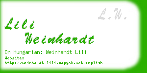 lili weinhardt business card